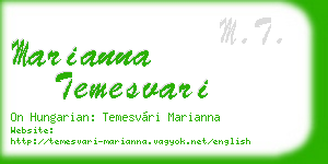 marianna temesvari business card